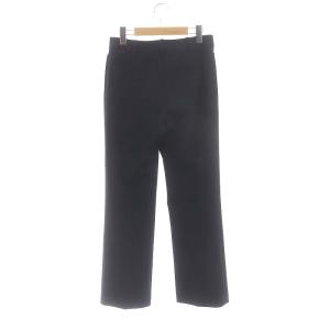 FOXEY NEW YORK ストレートパンツ センタープレス ジッパーフライ 40 紺 ネイビー 24907