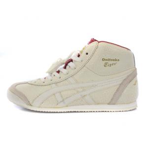 Onitsuka Tiger MEXICO MID RUNNER スニーカー シューズ レザー US5.5 24cm 白 ホワイト 赤 レッド THL328