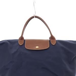 Longchamp ルプリアージュ バッグ トートバッグ ハンドバッグ 紺 ネイビー 茶色 ブラウン
