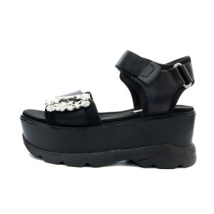 SNIDEL サンダル プラットフォーム 24.5cm 黒 ブラック /AK4