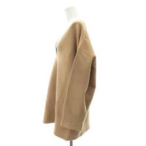 23区 vingt-trois ボイルドウール 深V ニット セーター 長袖 オーバーサイズ 38 M 茶 ブラウン KRWOIA0401