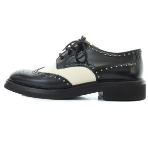 Christian Dior TEDDY-D ウイングチップレースアップシューズ 36.5  ホワイト ブラック