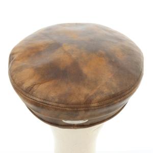 CELINE ラムレザーハンチング帽 帽子 L 茶色 ブラウン