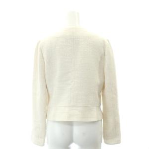 TOCCA 【消臭&洗える!】PRIMAVERA ジャケット ノーカラー ツイード ラメ 0 オフホワイト