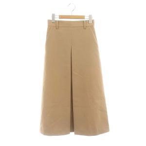 24SS ボックスプリーツ セミフレア スカート マキシ ロング タック 36 S ベージュ