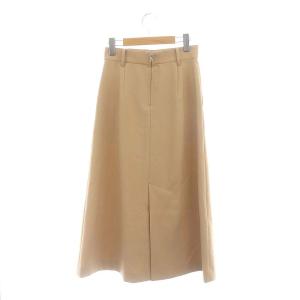 ESTNATION 24SS ボックスプリーツ セミフレア スカート マキシ ロング タック 36 S ベージュ