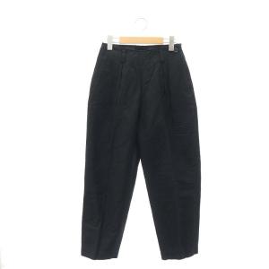 23SS COTTON LINEN TWILL パンツ リネン混 0 XS 黒 ブラック /SY OS
