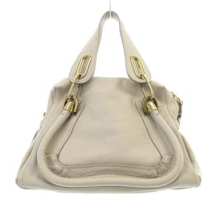 Chloe パラティ ハンドバッグ ショルダーバッグ 2way レザー グレージュ