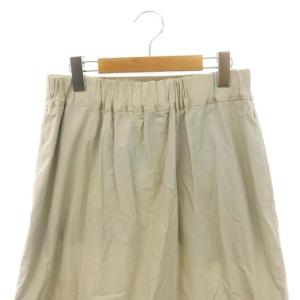 MARGARET HOWELL 23SS WASHED COTTON POPLIN スカート ロング ミモレ丈 フレア 1 ライトグレー