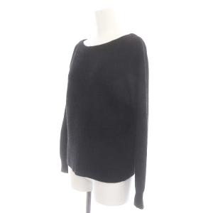 ANAYI ウールボートネックニット セーター 長袖 38 M 黒 ブラック