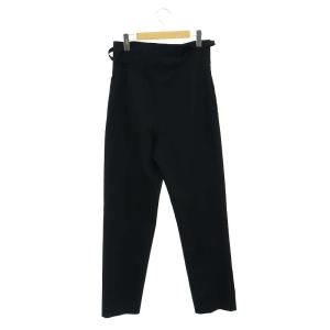 ATON WOOL GABARDINE ハイウエストパンツ ウール 2 S 黒 ブラック