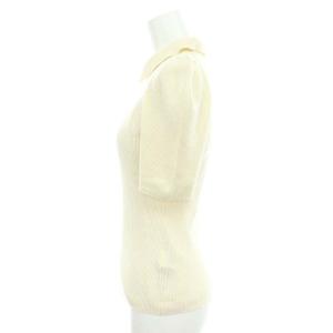 CELFORD 22AW 衿付きウールニットプルオーバー カットソー 半袖 インナー付き 38 アイボリー