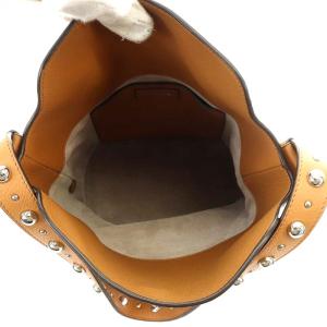 J&M DAVIDSON DINA ハンドバッグ ワンハンドル ショルダーバッグ ワンショルダー スタッズ レザー ブラウン