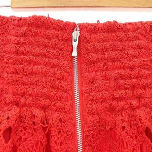 CELFORD レースマーメイドスカート ロング ハイウエスト 36 赤 レッド