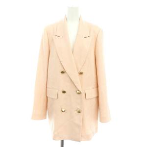 22SS リネンタッチダブルジャケット テーラード 総裏地 36 ライトピンク /DO OS