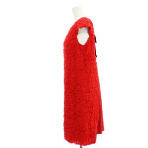 Diagram GRACE CONTINENTAL バックリボンワンピース ノースリーブ 膝丈 刺繍 36 赤 レッド