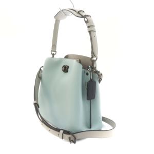 COACH ウィロウ バケット バッグ カラーブロック 3WAY ハンド ショルダー クロスボディ ブルー