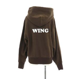 AMERICANA サイドジップパーカー 長袖 プルオーバー ONE 茶 ブラウン