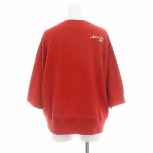 AMERICANA 24AW × L'Appartement カットオフスウェット カットソー 七分袖 プリント ONE 赤 レッド