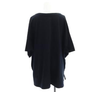 AMERICANA サイドジップロゴTシャツ カットソー 五分袖 黒 ブラック