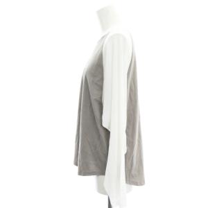 AMERICANA JEANS FACTORY別注 袖シアーラグランロンT カットソー Tシャツ 長袖 コットン 白 モカ ホワイト