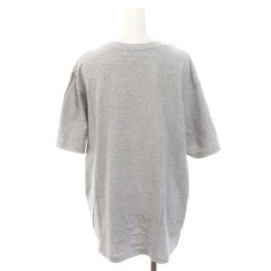 AMERICANA 22SS オーバーサイズ universityTシャツ カットソー 半袖 プリント ONE グレー