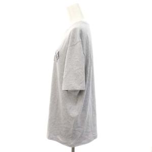 AMERICANA 22SS オーバーサイズ universityTシャツ カットソー 半袖 プリント ONE グレー