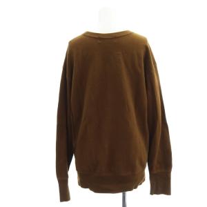 AMERICANA AMRCNロゴスウェット トレーナー 長袖 プルオーバー L 茶 ブラウン