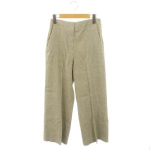 24SS Sharkskin Crunch Clean Terena CJ ワイドパンツ ストレート リネン 2 グレージュ