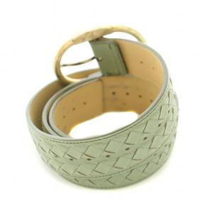 BOTTEGA VENETA バックスベルト レザー 水色 ライトブルー