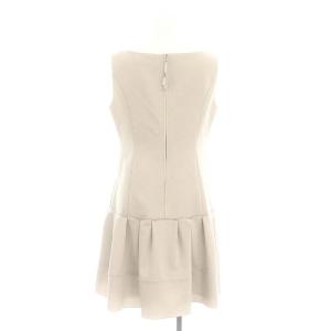 FOXEY NEW YORK フェアリーブロッサムワンピース ミニ ノースリーブ 38 ライトベージュ 39425 /DO OS
