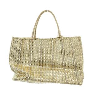 ワイヤーバッグ トートバッグ ハンドバッグ ゴールド色 グレー