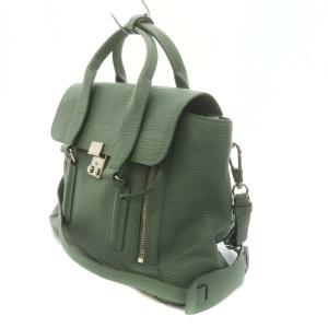 3.1 phillip lim パシュリミディアム ハンドバッグ ショルダー 2WAY レザー 緑 グリーン AC00-0179SKC