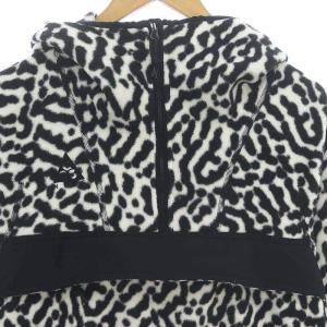 NIKE ACG M.Fleece Anorak AOP アノラックジャケット フリース フード ハーフジップ XS 白 ホワイト 黒 ブラック