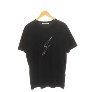 プリントTシャツ カットソー 半袖 L 黒 ブラック 白 ホワイト BM70A1307E /DO OS