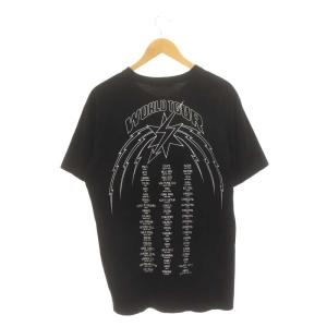 GIVENCHY プリントTシャツ カットソー 半袖 L 黒 ブラック 白 ホワイト BM70A1307E /DO OS