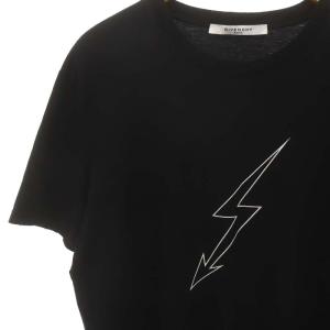 GIVENCHY プリントTシャツ カットソー 半袖 L 黒 ブラック 白 ホワイト BM70A1307E /DO OS