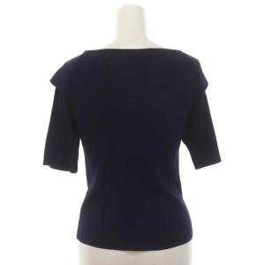M'S GRACY リボンニット カットソー 半袖 38 紺 ネイビー