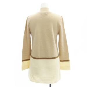 M'S GRACY ウール ハイネックニット チュニック 長袖 38 ベージュ アイボリー