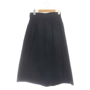 ギャザー フレアラップスカート ロング ミモレ 38 M ダークネイビー /SY OS