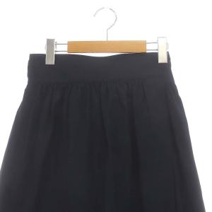 BLUE LABEL CRESTBRIDGE ギャザー フレアラップスカート ロング ミモレ 38 M ダークネイビー /SY OS