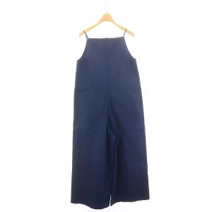 IENA 23SS キャミオールインワン サロペット ワイドパンツ 38 ネイビーブルー