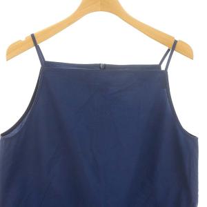 IENA 23SS キャミオールインワン サロペット ワイドパンツ 38 ネイビーブルー