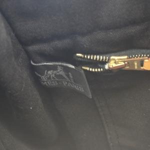 HERMES フールトゥ PM キャンバス ハンドバッグ 黒 ブラック
