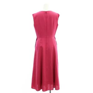 ANAYI 23SS リネン調オックスフレア ワンピース ロング 36 S ピンク /SY OS