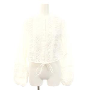 レースブラウスボレロ 長袖 クロップド 刺繍 XXS 白 ホワイト /DO OS