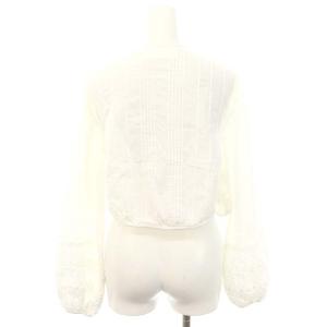 Merlette レースブラウスボレロ 長袖 クロップド 刺繍 XXS 白 ホワイト /DO OS