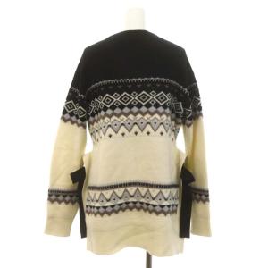 CYCLAS フェアアイルニット セーター 長袖 カシミア混 XS 黒 ブラック アイボリー /MF OS