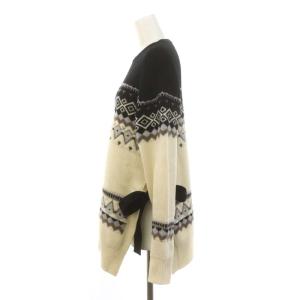 CYCLAS フェアアイルニット セーター 長袖 カシミア混 XS 黒 ブラック アイボリー /MF OS