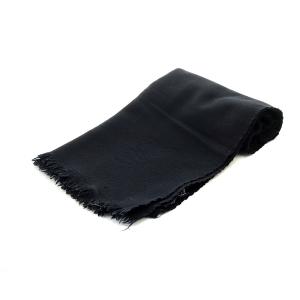 GUCCI ウールフリンジストール マフラー 黒 ブラック